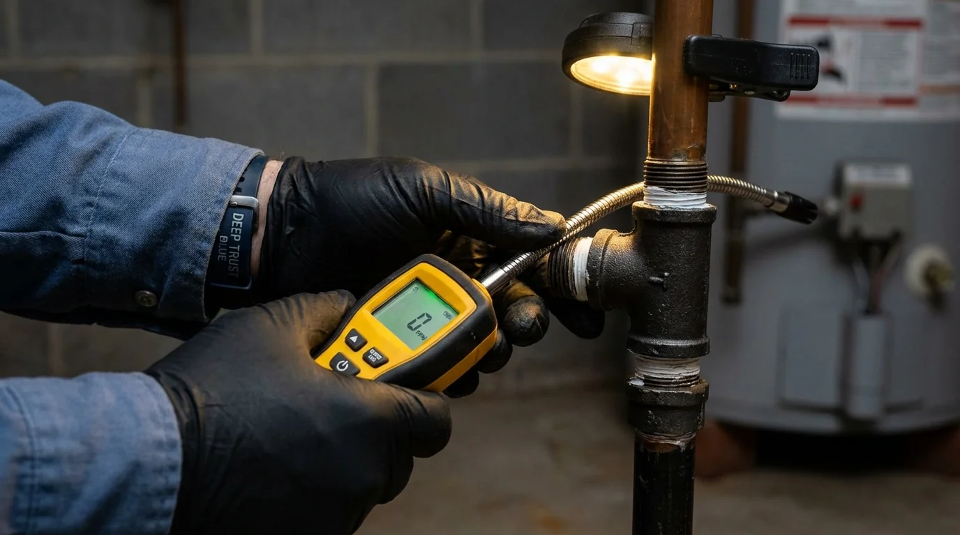 Gas leak detection with electronic sniffer by Johns Plumbing LLC in Ekalaka