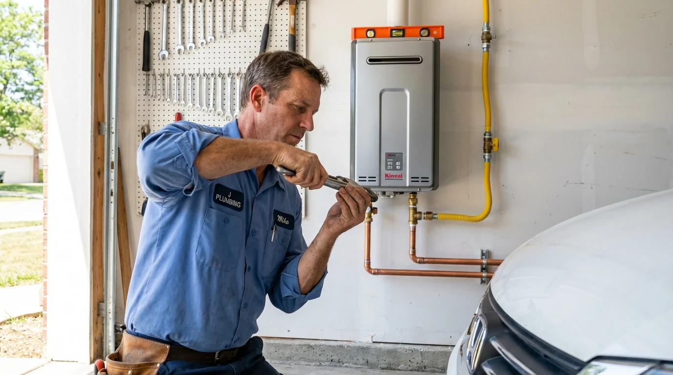Tankless water heater installation by a Johns Plumbing LLC plumber in Ekalaka